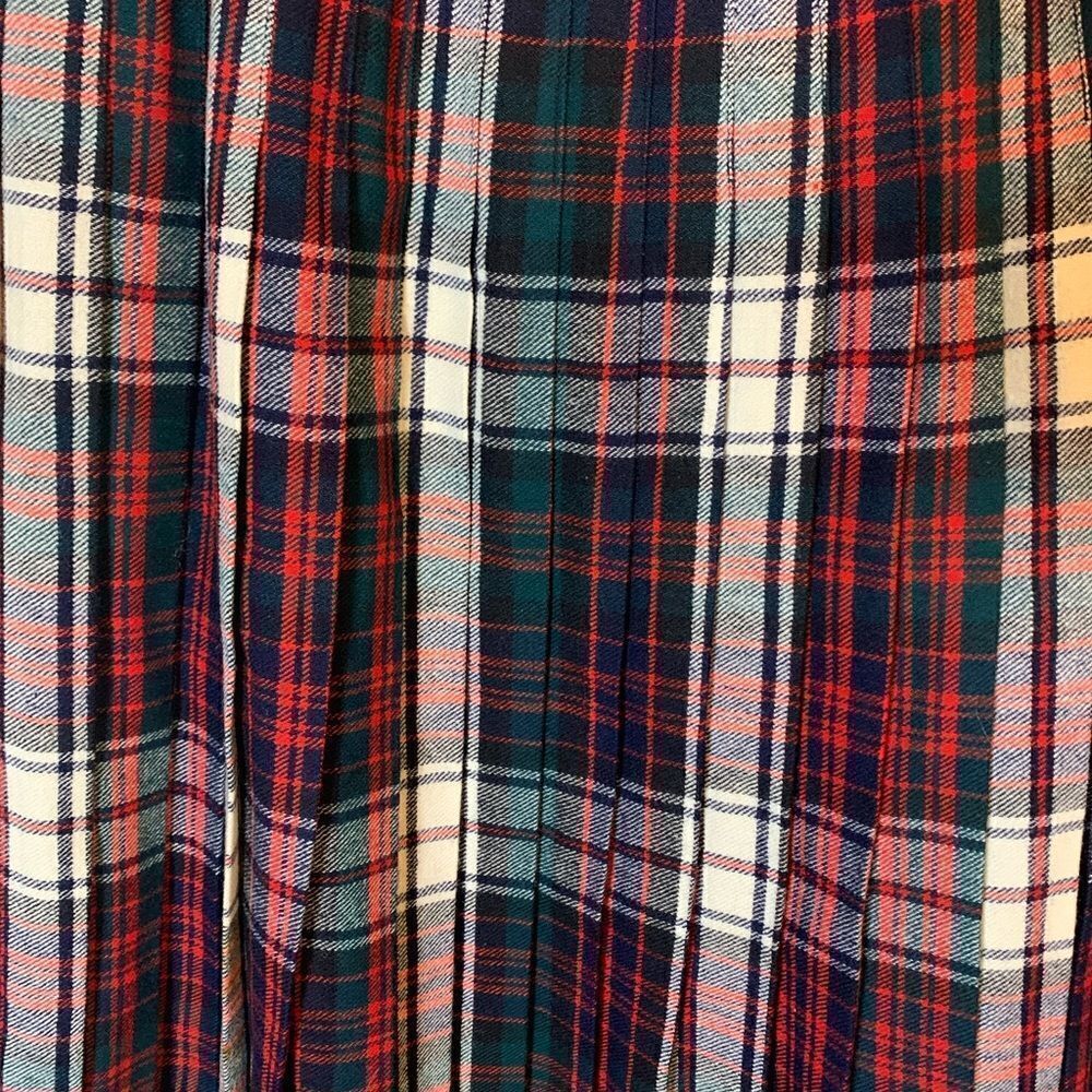 Vintage Red Tartan Plaid maxi wrap skirt size S‎ - Picture 10 of 10